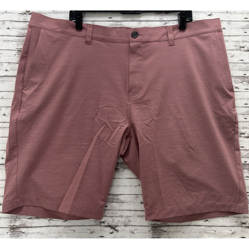 Travis Mathew Shorts Men 42x10 Red On A Boat Stretch Performance Golf Hybrid NEW